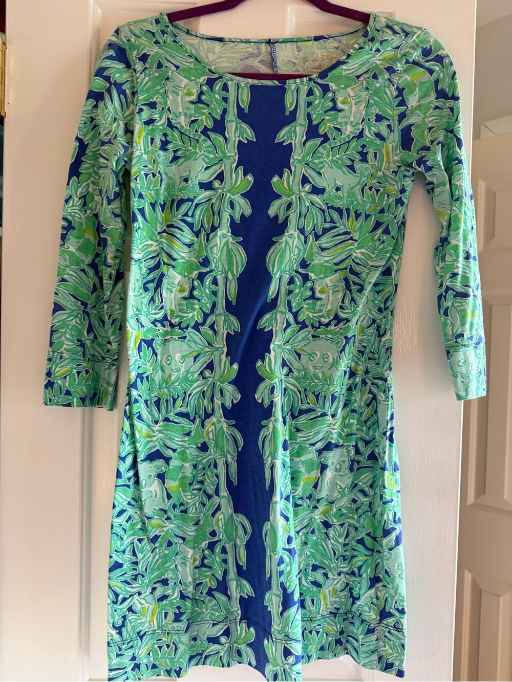 Lilly Pulitzer Green & Blue Long Sleeve Dress